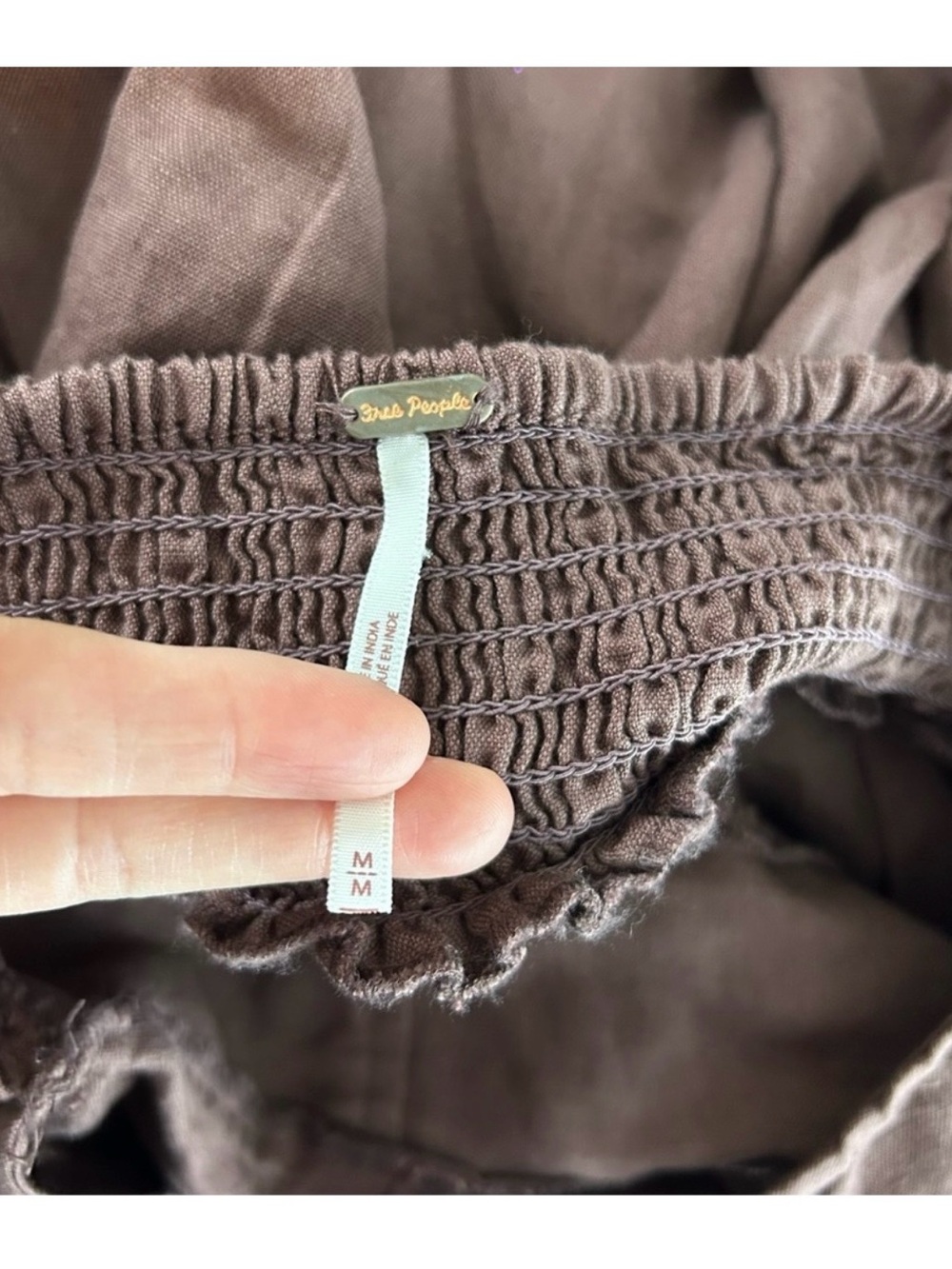 Free People Brown Ruffle-Back Mini Dress - Picture 8 of 11